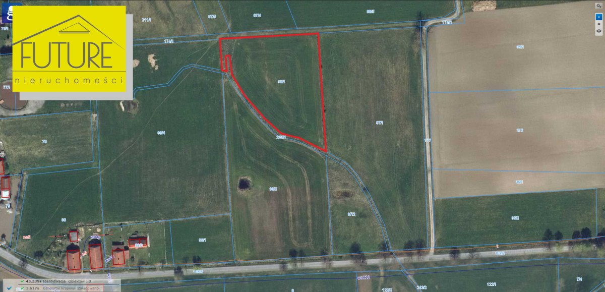 Działka rolna 5662 m² z widokiem na lasy i pola Kurowo Braniewskie  5 662m2 Foto 1