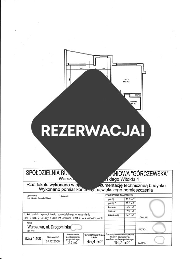 Mieszkanie dwupokojowe na sprzedaż Warszawa, Bemowo, Drogomilska  49m2 Foto 17