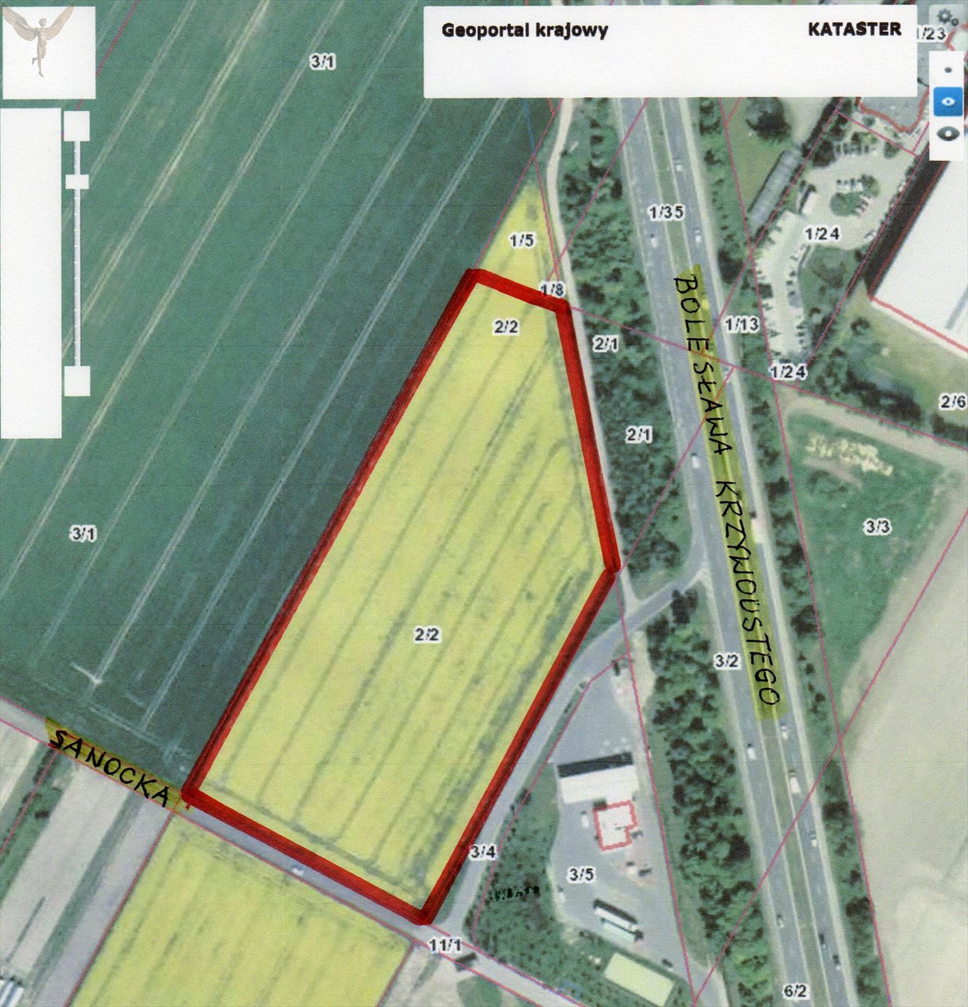 Sprzedam działkę inwestycyjną 19 575 m² przy trasie wylotowej na Katowice Poznań, Pokrzywno  19 575m2 Foto 1