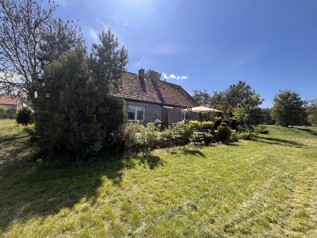 Urokliwa działka 6570 m² z domem nad jeziorem w Mężyku Mężyk  6 570m2 Foto 1