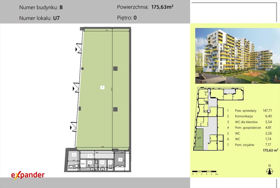 Nowoczesny lokal 175 m2 w Rzeszowie, Dworzysko Park Rzeszów, Technologiczna  175m2 Foto 1