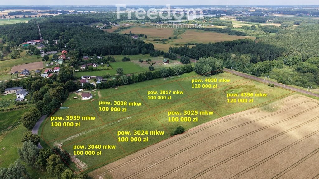 Do sprzedania działka 3939 m² w Emilianowie z mediami Emilianowo  3 939m2 Foto 1
