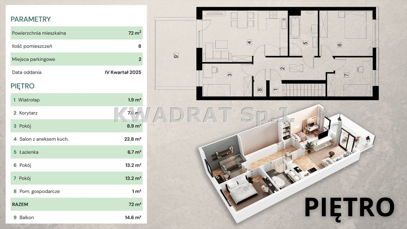 Mieszkanie czteropokojowe  na sprzedaż Kępno  72m2 Foto 6