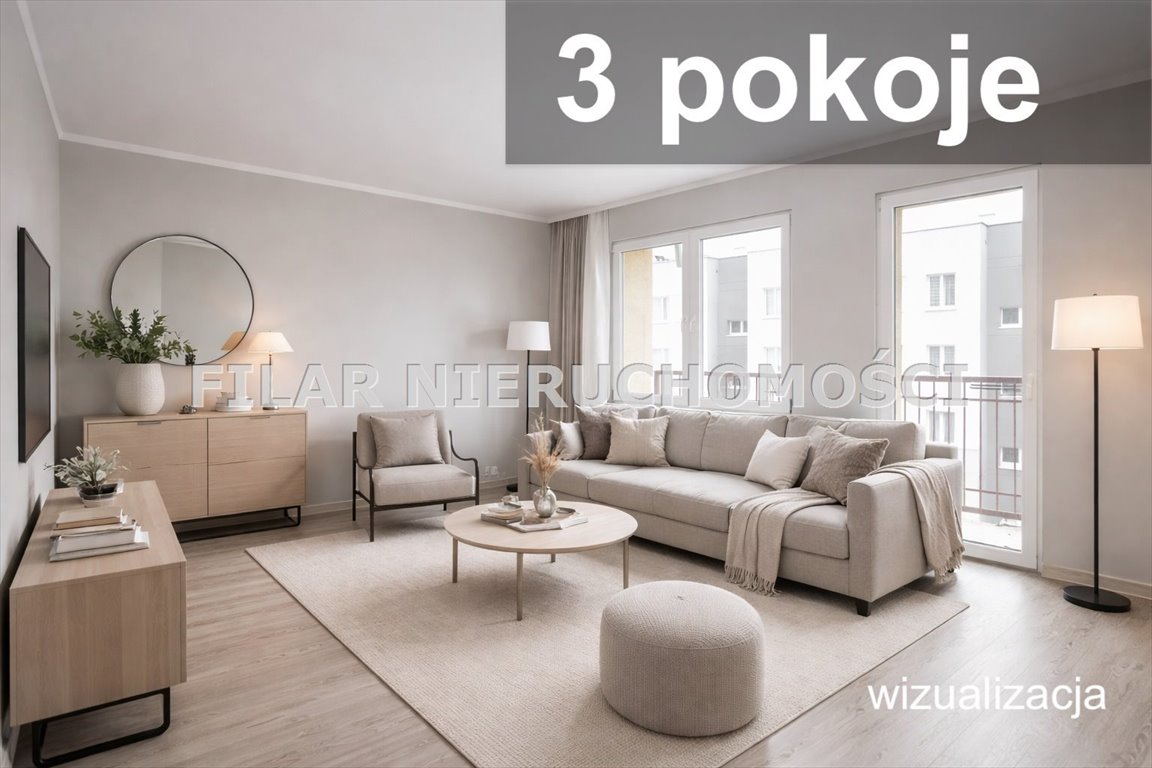 Przestronne 3-pokojowe mieszkanie po remoncie, balkon, piwnica Lubin, Ustronie  63m2 Foto 1