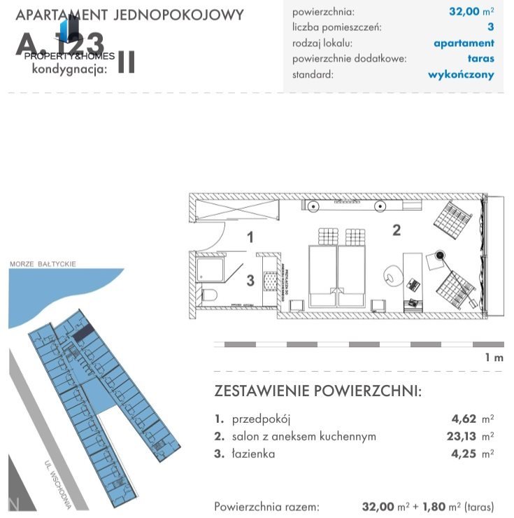 Kawalerka na sprzedaż Kołobrzeg  32m2 Foto 7