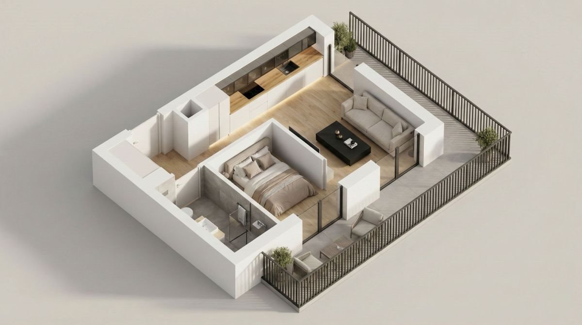 Nowoczesny apartament z dużym tarasem 20 m2 w Katowicach Katowice, Ochojec  31m2 Foto 1