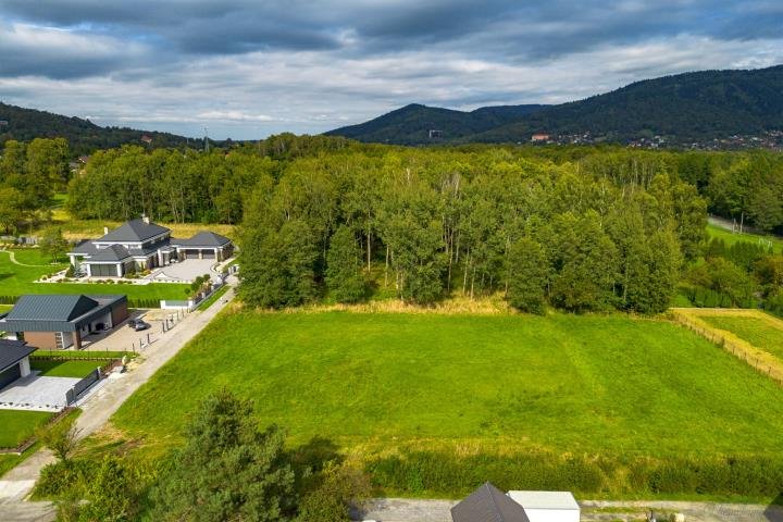 Działka budowlana w Wilkowicach z widokiem na góry Wilkowice, Spacerowa  1 070m2 Foto 1