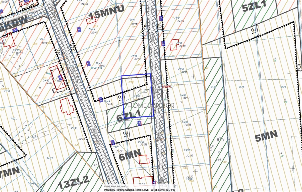 Działka 1342 m² pod zabudowę jednorodzinną, media przy granicy Ławki, Czarująca  1 342m2 Foto 1