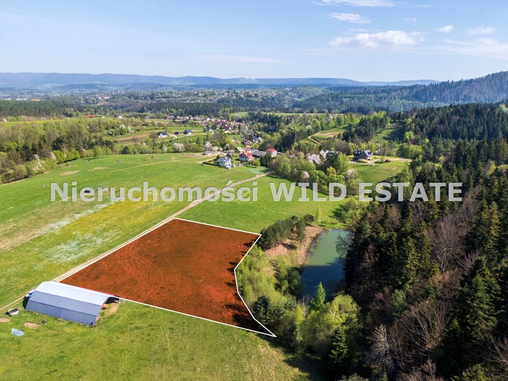 Działka budowlana z widokiem na staw i las - 52,32 ar w Weremieniu Lesko, Weremień  5 232m2 Foto 1