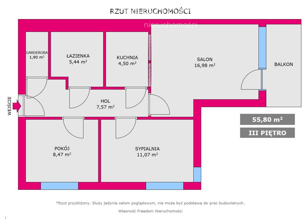 Mieszkanie trzypokojowe na sprzedaż Katowice, Brynów, Władysława Orkana  56m2 Foto 3