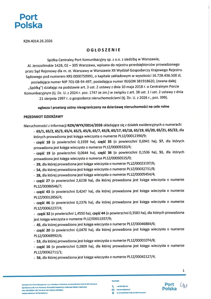 Działka na wynajem w Podbuszycach 47 ha – atrakcyjna oferta Podbuszyce  473 090m2 Foto 1