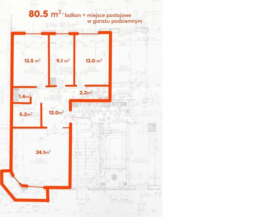 Mieszkanie trzypokojowe na sprzedaż Warszawa, Wola, Płocka  81m2 Foto 8