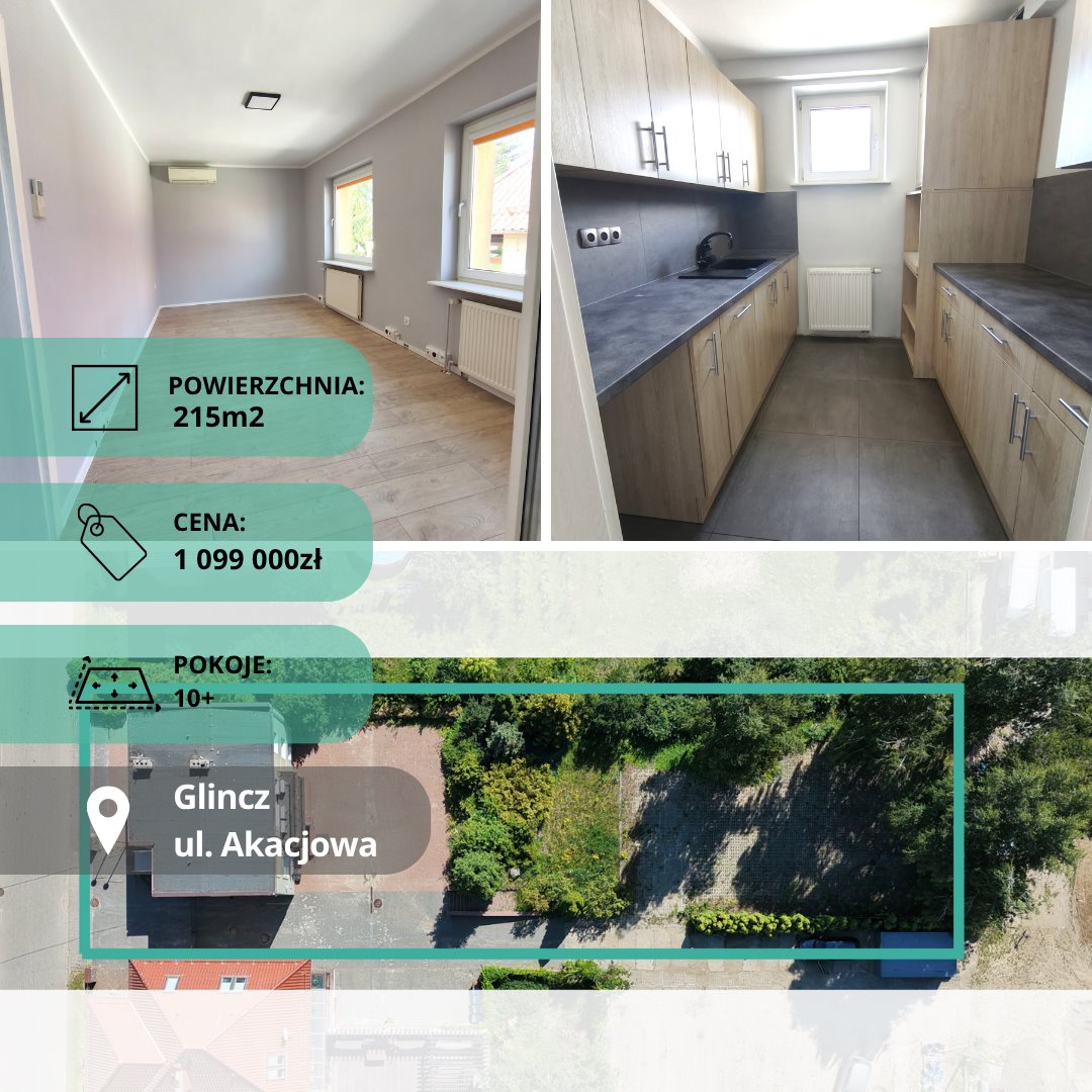 Gotowy budynek pod wynajem lub biura – 215 m² w Glincz: Glincz: Akacjowa