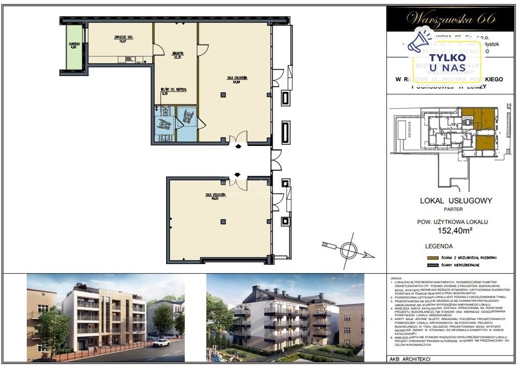 Lokal użytkowy na sprzedaż Łomża, Ogrodowa  152m2 Foto 1