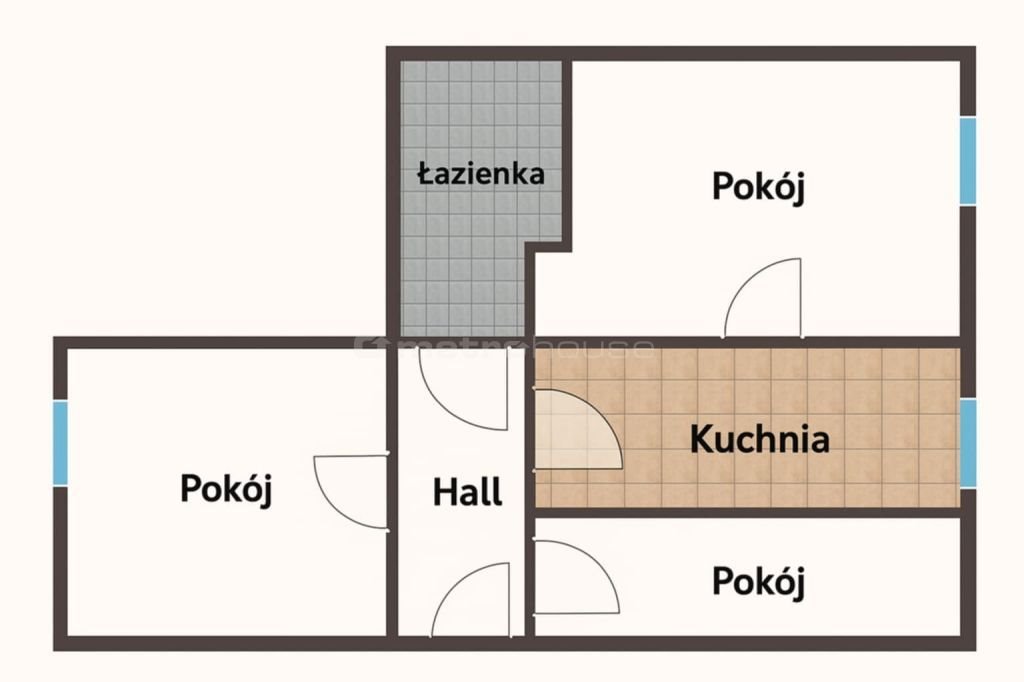 Mieszkanie trzypokojowe na sprzedaż Barczewo, Kraszewskiego  59m2 Foto 1