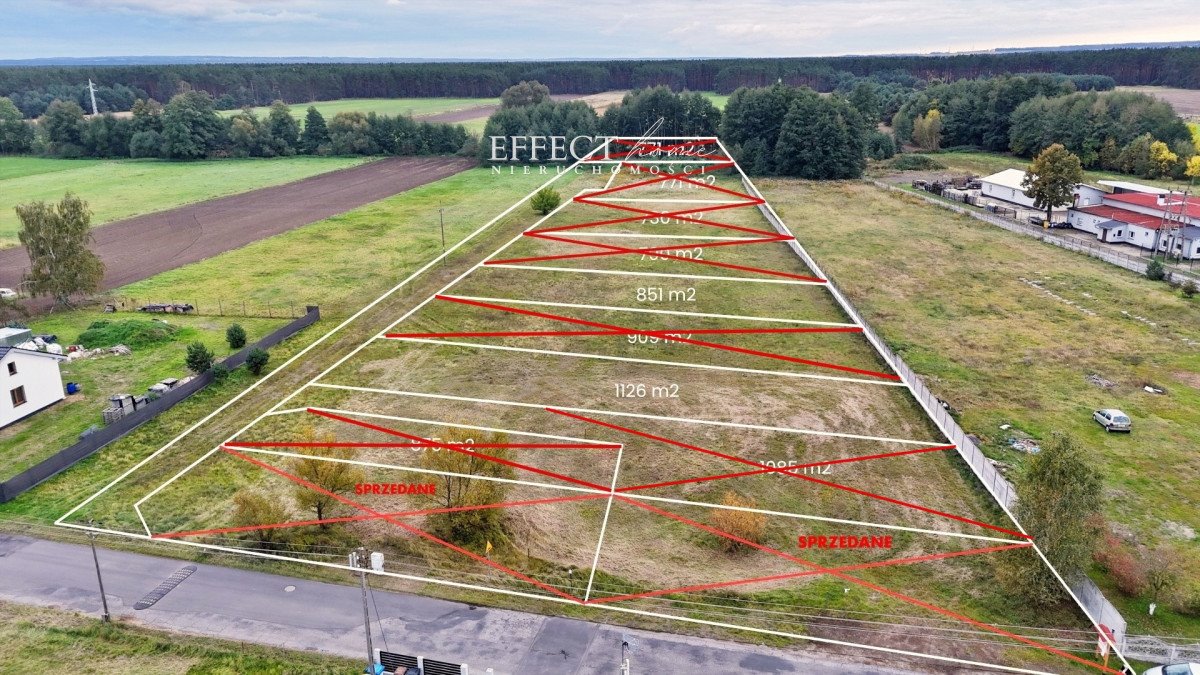 Działki budowlane w Nowym Żabnie, 851 m² - polecam! Nowa Sól, Nowe Żabno  851m2 Foto 1