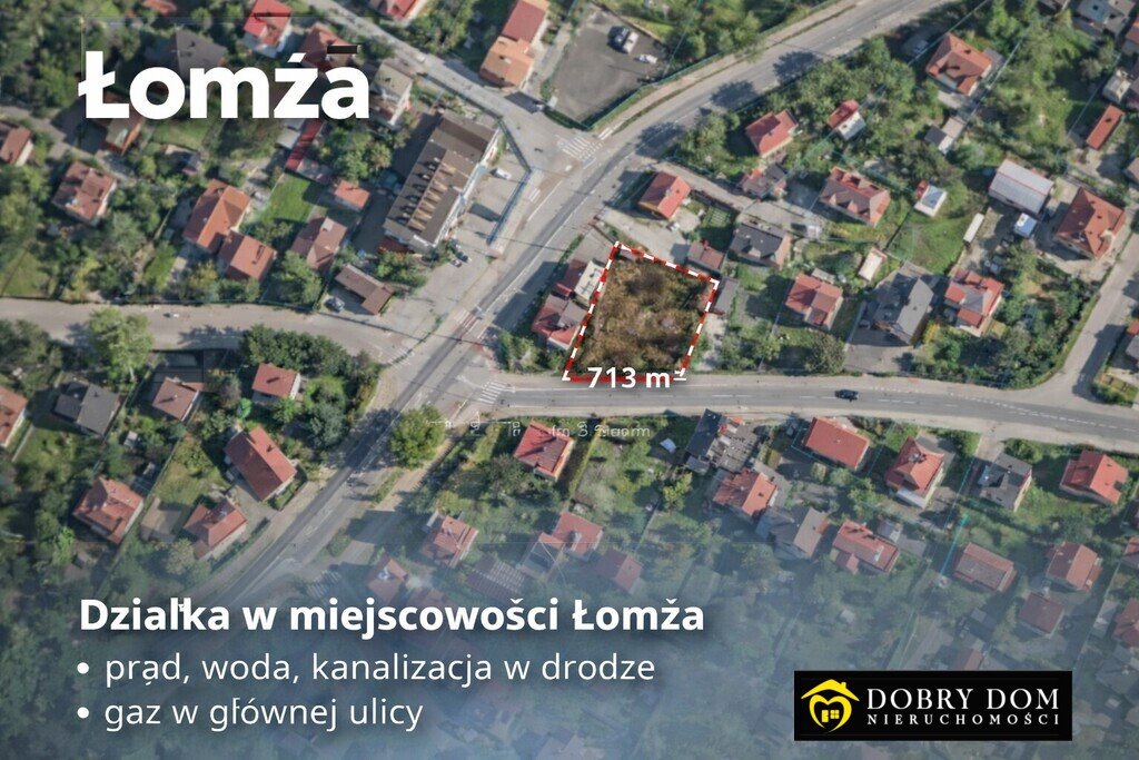 Polecam działkę 713 m² z murowanym budynkiem w Łomży Łomża  713m2 Foto 1