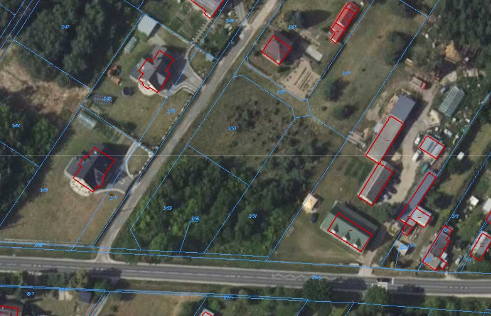 Działka 1611 m² pod dom jednorodzinny, asfalt, media Borkowo  1 611m2 Foto 1