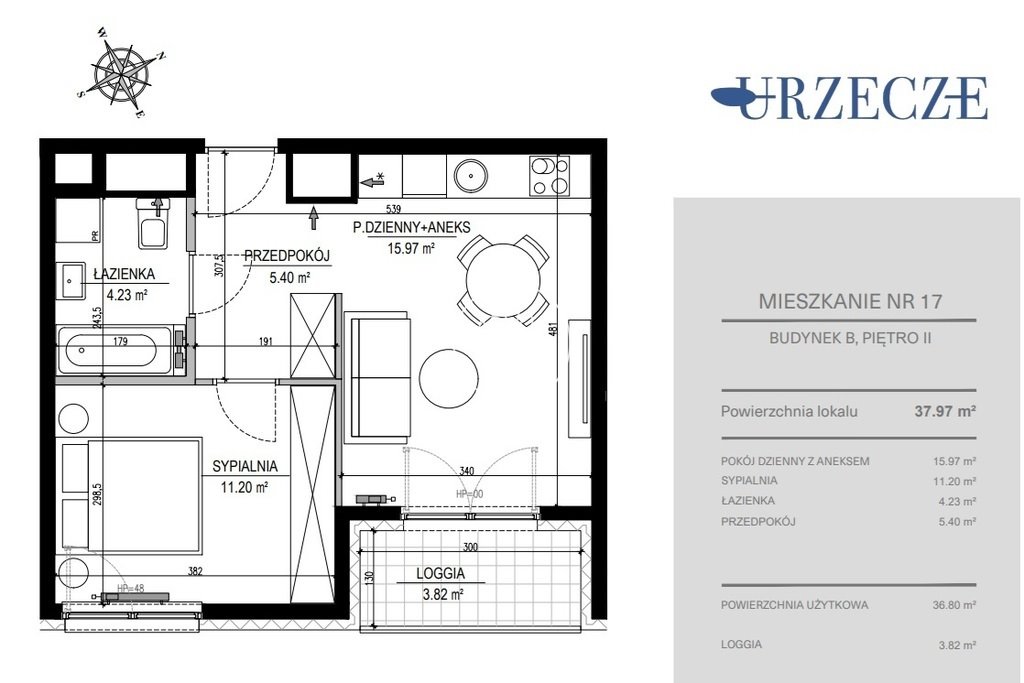 Mieszkanie dwupokojowe na sprzedaż Bydgoszcz, Centrum, Adama Naruszewicza  37m2 Foto 2