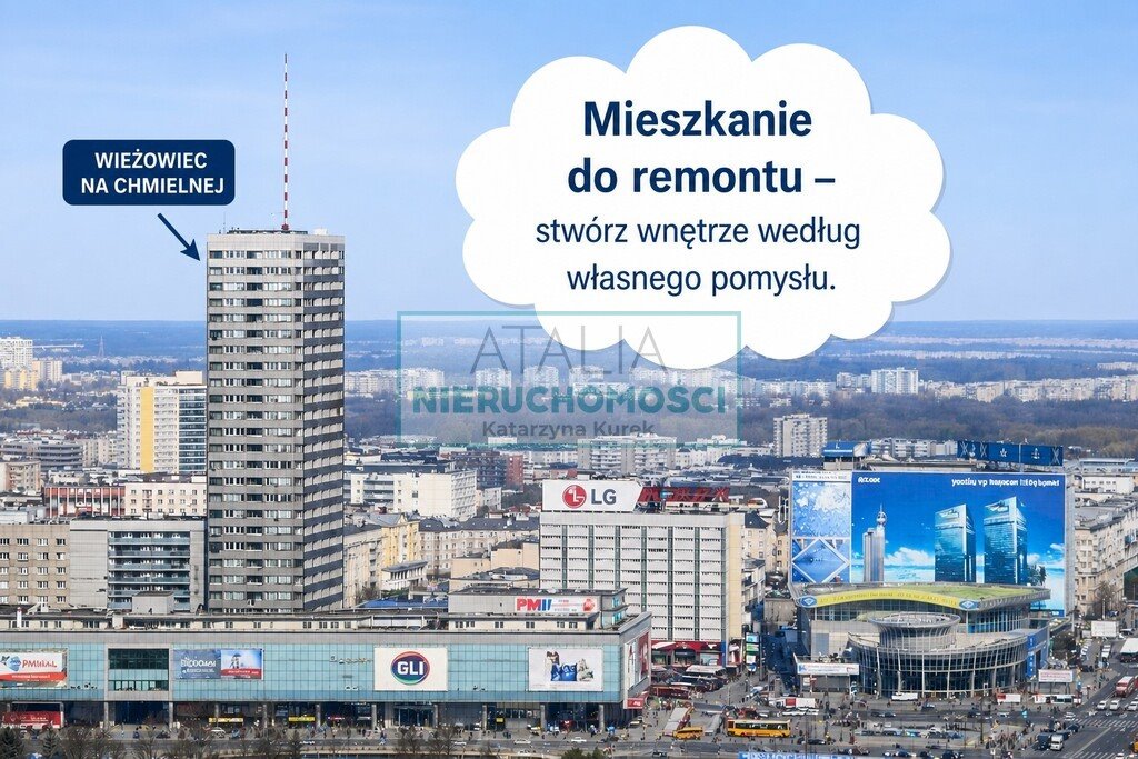 Dwupokojowe mieszkanie w centrum Warszawy z potencjałem na 3 pokoje Warszawa, Śródmieście  37m2 Foto 1