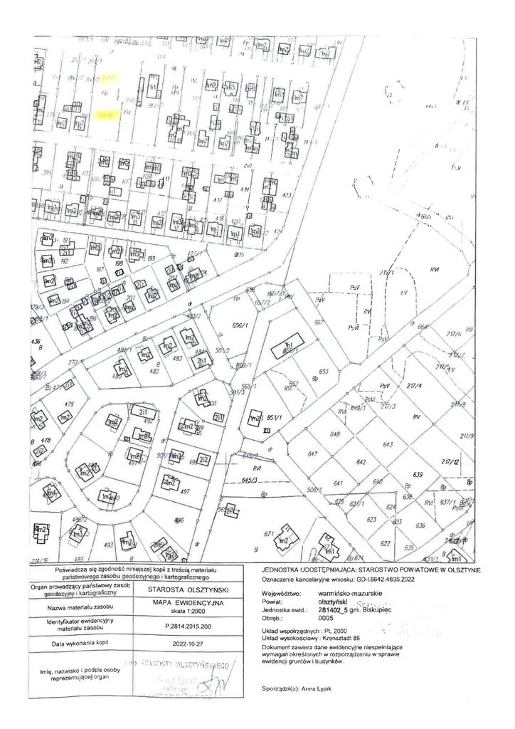 Działka budowlana na sprzedaż Biskupiec, Kombatantów  1 183m2 Foto 1
