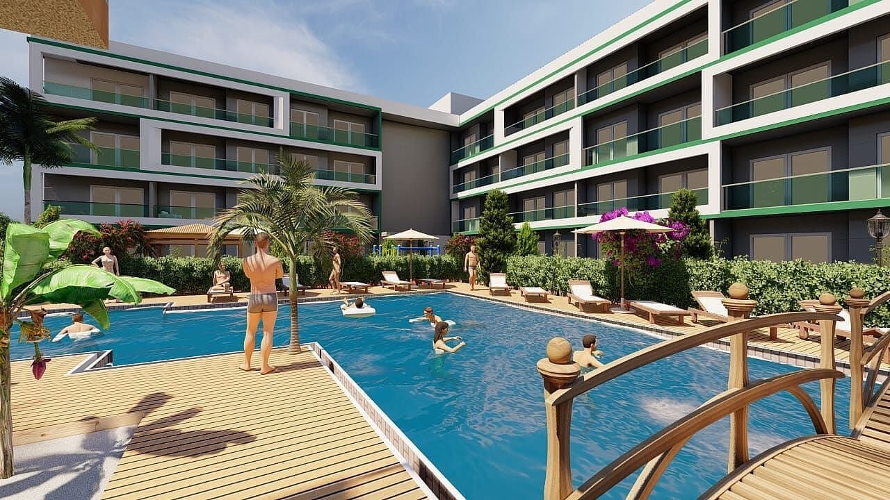 Nowoczesne apartamenty z basenem i udogodnieniami blisko morza Turcja, Tömük, Tömük, Erdemli, Mersin  85m2 Foto 1