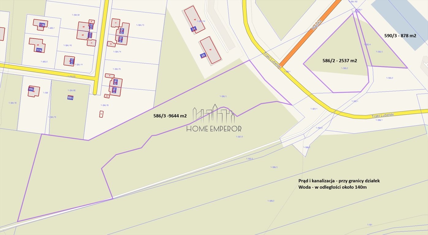 Działka 2 537 m² w Emowie - media przy granicy Emów, Rajska  2 537m2 Foto 1