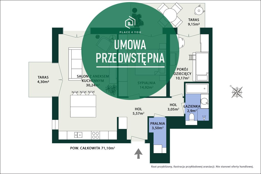 Mieszkanie trzypokojowe na sprzedaż Warszawa, Kwiatu Paproci  75m2 Foto 8