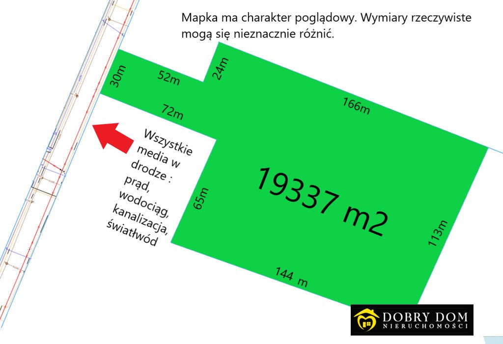 Działka 1,93 ha z MPZP, media, blisko natury Drozdowo  19 337m2 Foto 1