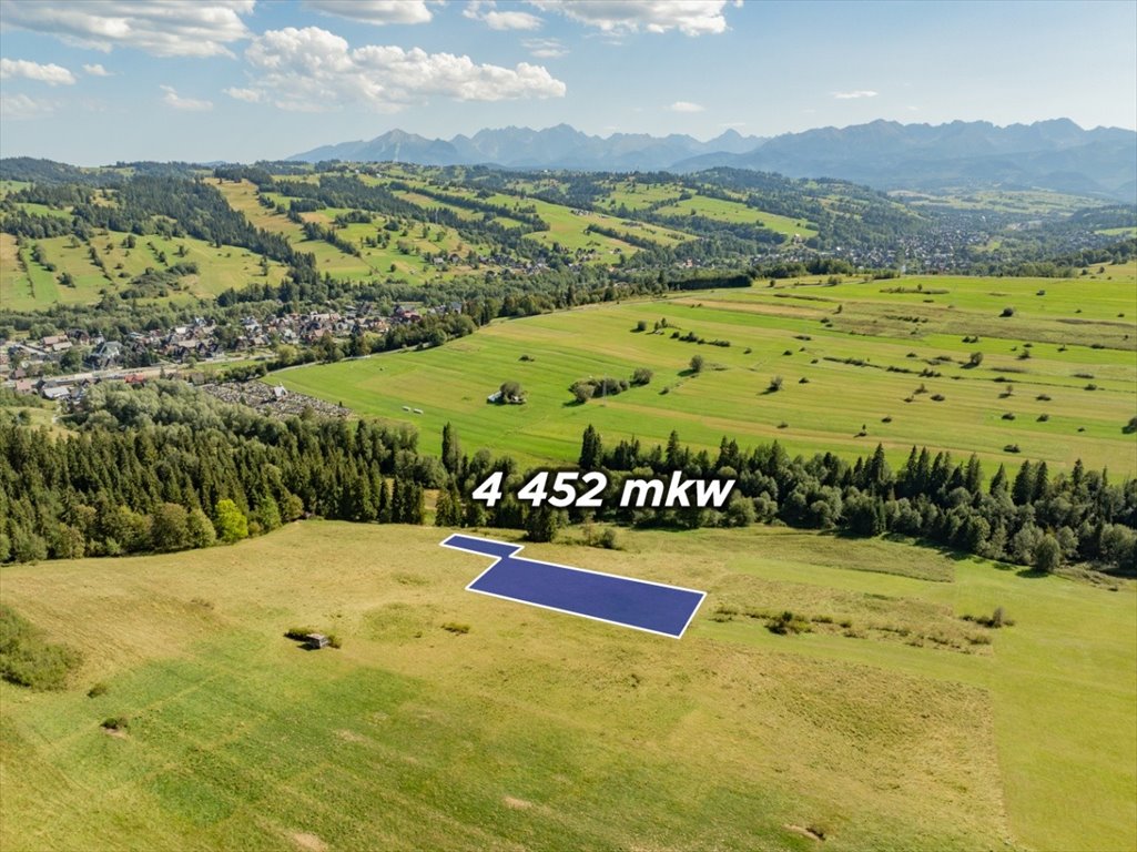 Sprzedam działkę 4452 m² z widokiem na Tatry w Białym Dunajcu Biały Dunajec  4 452m2 Foto 1