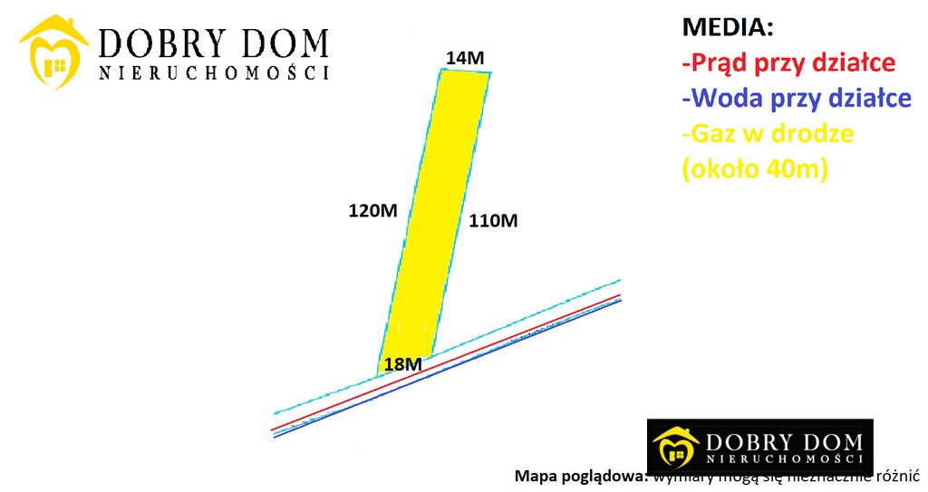 Działka rolna na sprzedaż Dobrzyniewo Duże  1 660m2 Foto 1