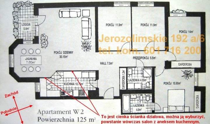 Mieszkanie na sprzedaż Warszawa, Włochy, Al. Jerozolimskie 192a  125m2 Foto 3