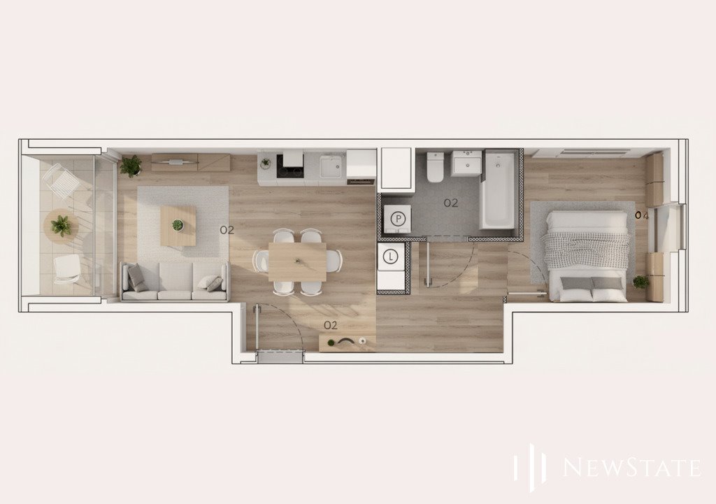 Mieszkanie dwupokojowe na sprzedaż Kraków, Mogilska  38m2 Foto 1