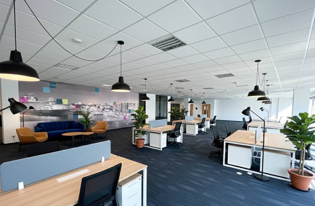 Nowoczesne biuro 1019 m² w centrum Mokotowa, panoramiczne widoki Warszawa, Mokotów, Służewiec, Marynarska  1 019m2 Foto 1
