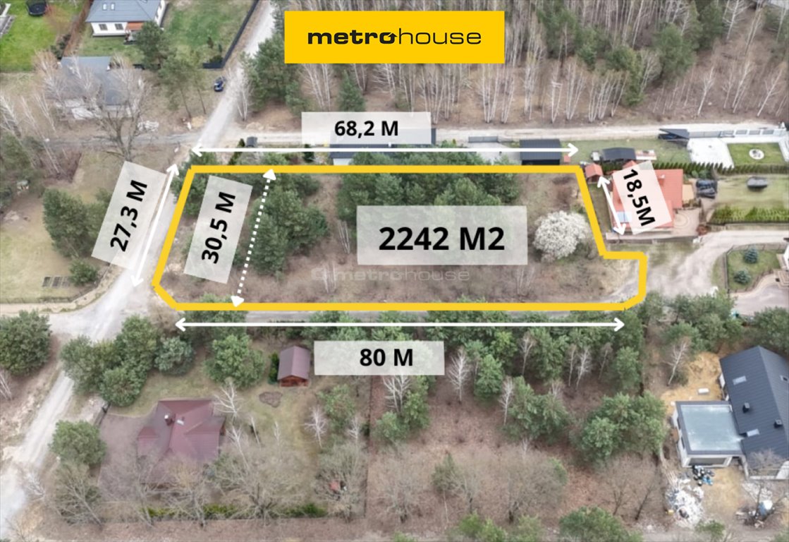 Działka 2242 m² pod dom jednorodzinny, cisza i blisko Warszawy Dąbrowa Chotomowska, Botaniczna  2 242m2 Foto 1