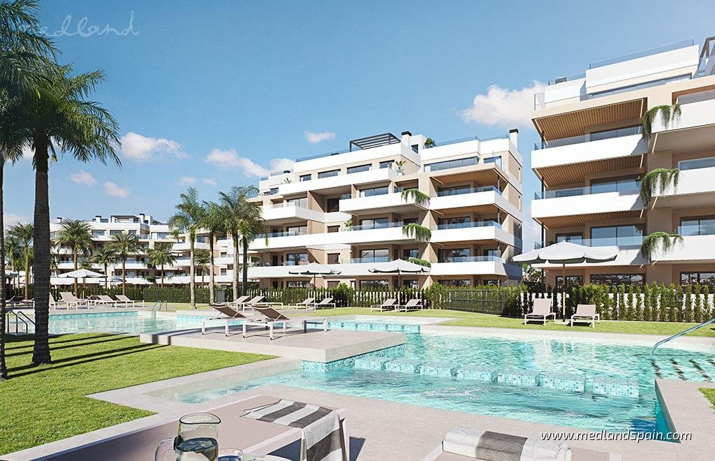 Nowoczesny apartament z widokiem na jezioro w Los Alcázares Hiszpania, Los Alcázares  66m2 Foto 1