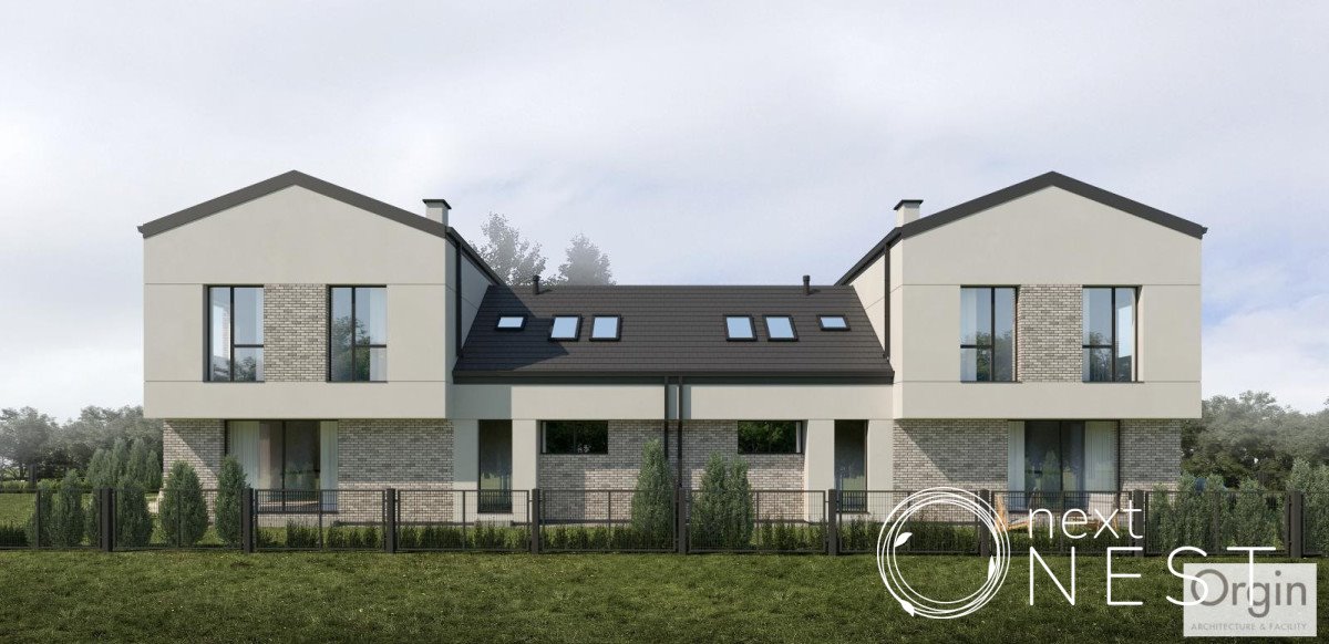 Nowoczesny dom dwulokalowy 135 m2 z garażem i ogrodem Słomczyn, Wiosenna  136m2 Foto 1