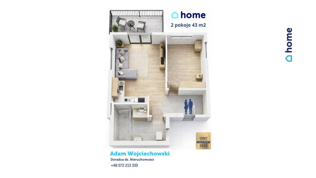 Do sprzedania funkcjonalne 2-pokojowe mieszkanie 43 m² w Rzeszowie Rzeszów, Dynowska  43m2 Foto 1