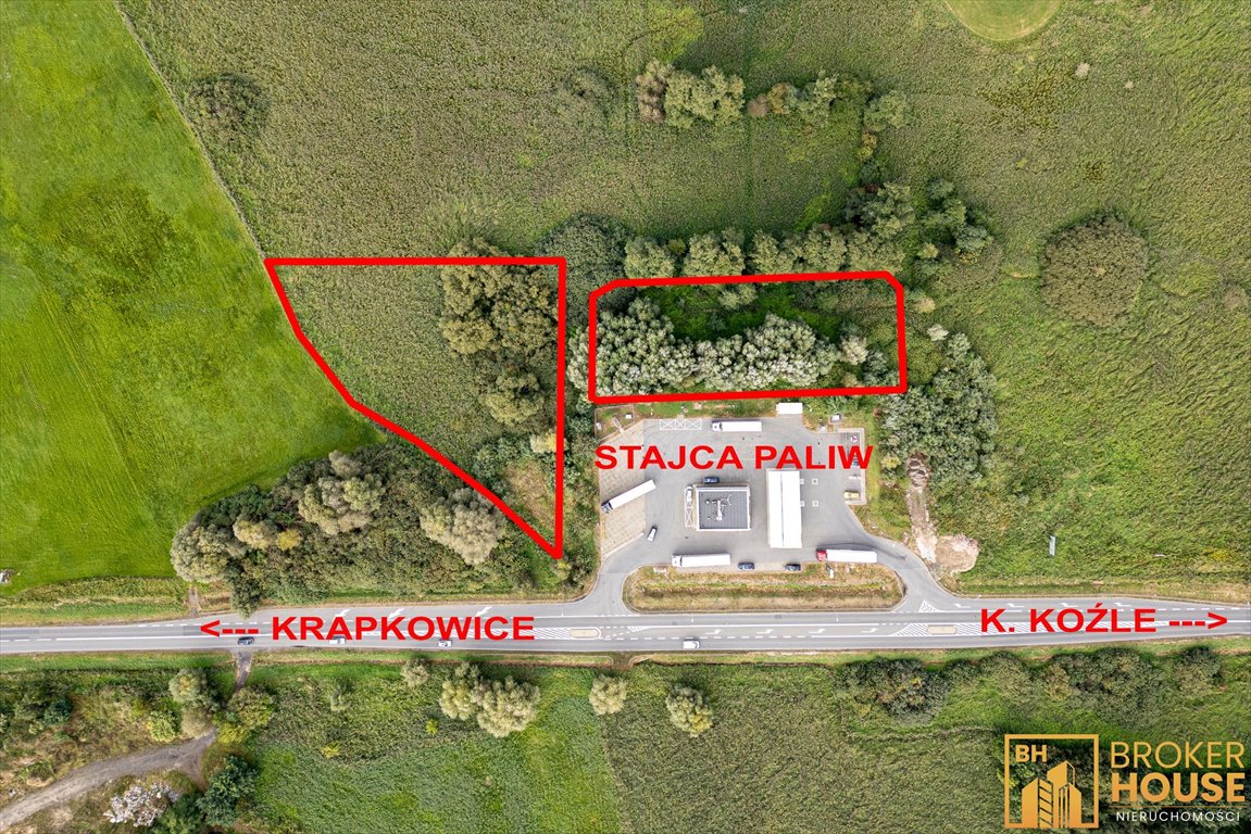 Do sprzedania działki inwestycyjne przy stacji LOTOS w Krapkowicach Krapkowice, Kozielska  7 537m2 Foto 1