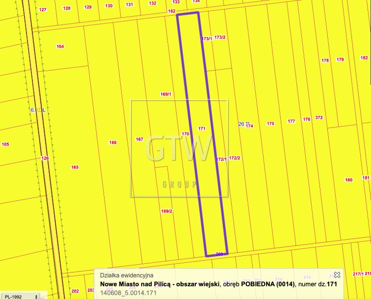 Działka rolna 1,67ha z lasem i dostępem do Pilicy Pobiedna  16 700m2 Foto 1