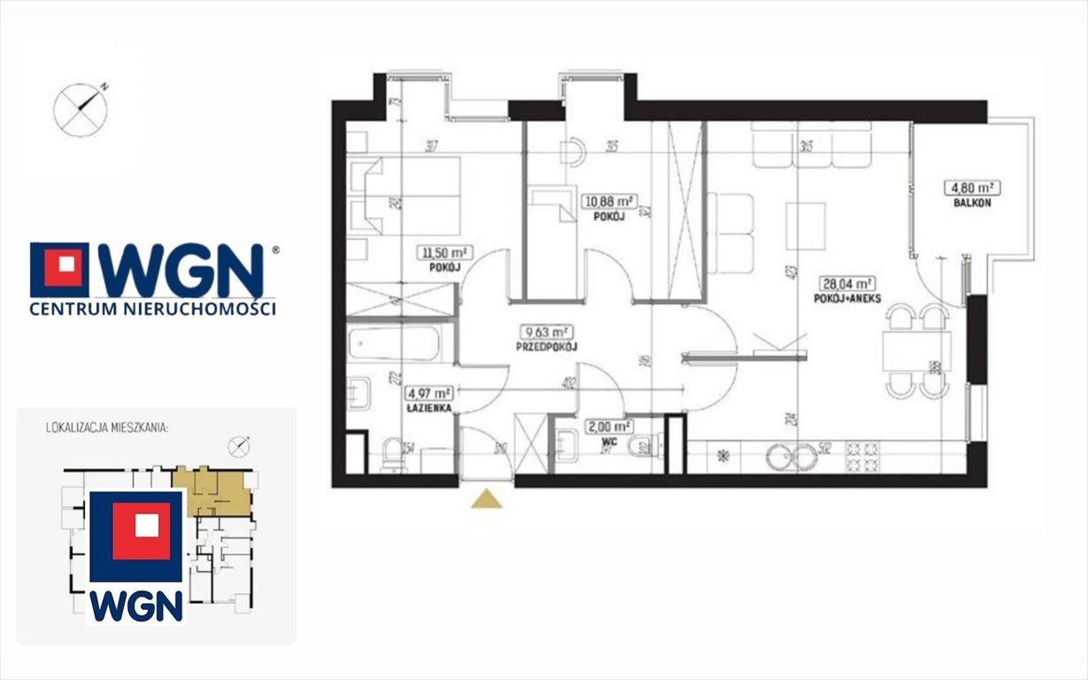 Mieszkanie trzypokojowe na sprzedaż Lublin, Sławin, Sławin  67m2 Foto 1