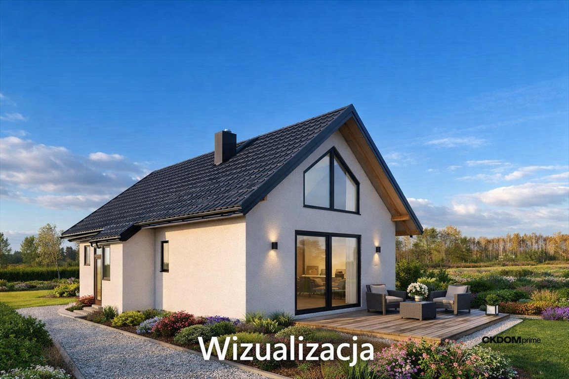 Nowoczesny dom z antresolą 75 m², stan surowy zamknięty Sielec  75m2 Foto 1