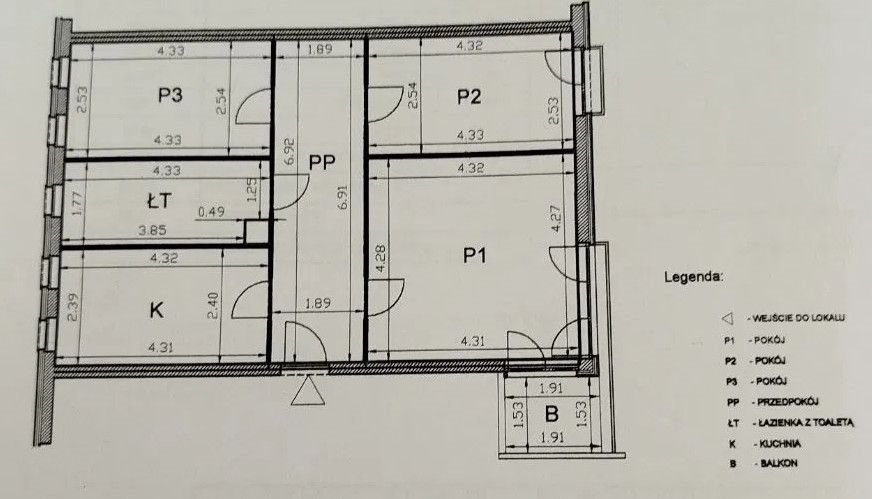 Mieszkanie trzypokojowe na sprzedaż Wrocław, Popowice  75m2 Foto 6