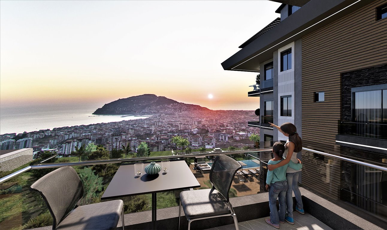 Stylowe apartamenty z widokiem na morze i zamek w Alanyi Turcja, Alanya, Cikcilli, Alanya, Antalya  58m2 Foto 1