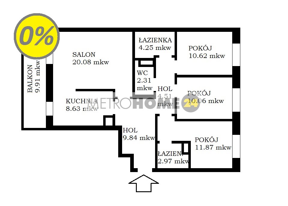 Mieszkanie czteropokojowe  na sprzedaż Warszawa, Mokotów, Służewiec, Komputerowa  89m2 Foto 14