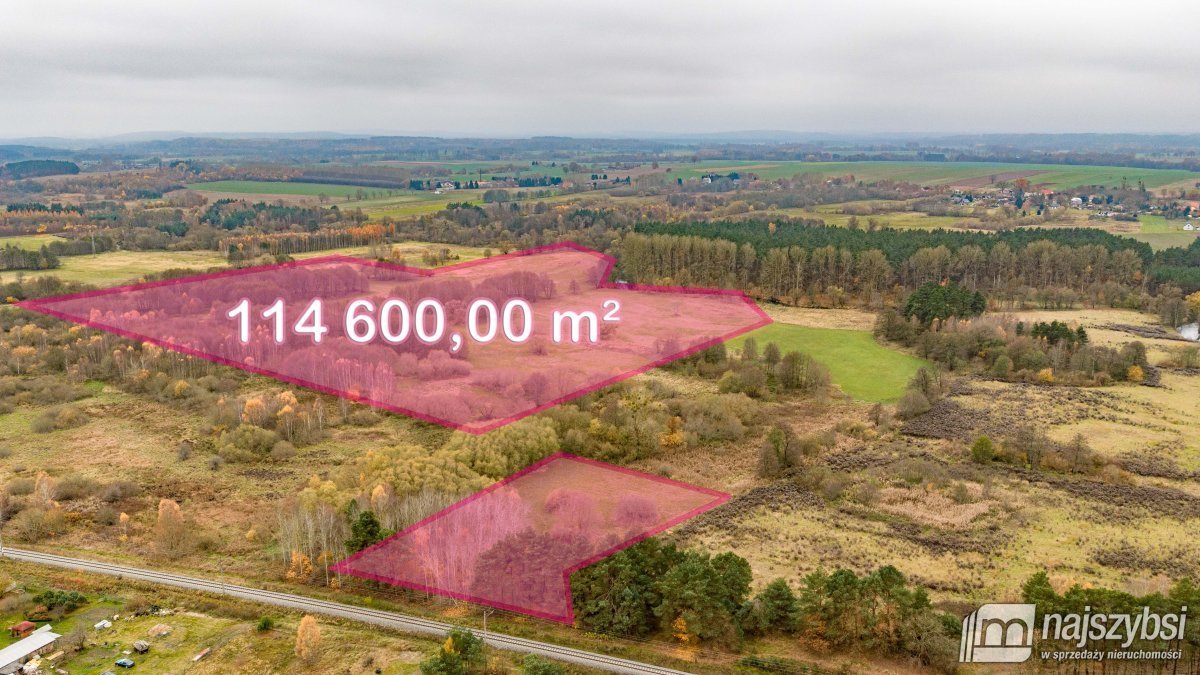 Działka rolna pod inwestycję, 114 600 m², lasy i łąki Białogard, Pod miastem  114 600m2 Foto 1