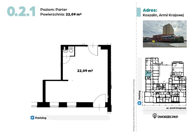 Lokal użytkowy w centrum Koszalina z parkingiem i szybkim Internetem Koszalin, Jana z Kolna  22m2 Foto 1
