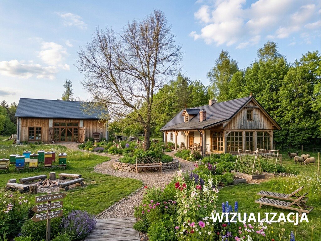 Dębiny: 2,89 ha z domem, malinami i potencjałem na biznes Dębiny  28 900m2 Foto 1