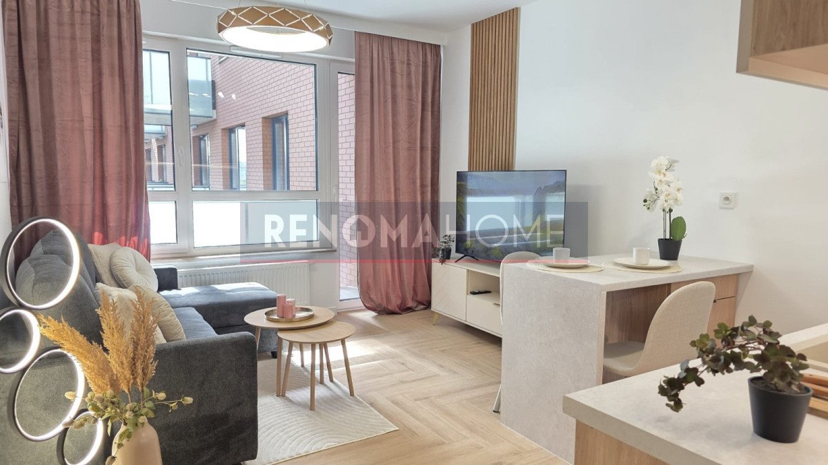 Nowe 2-pokojowe mieszkanie z strefą relaksu i pełnym wyposażeniem Wrocław, Kępa Mieszczańska, Mieszczańska  30m2 Foto 1