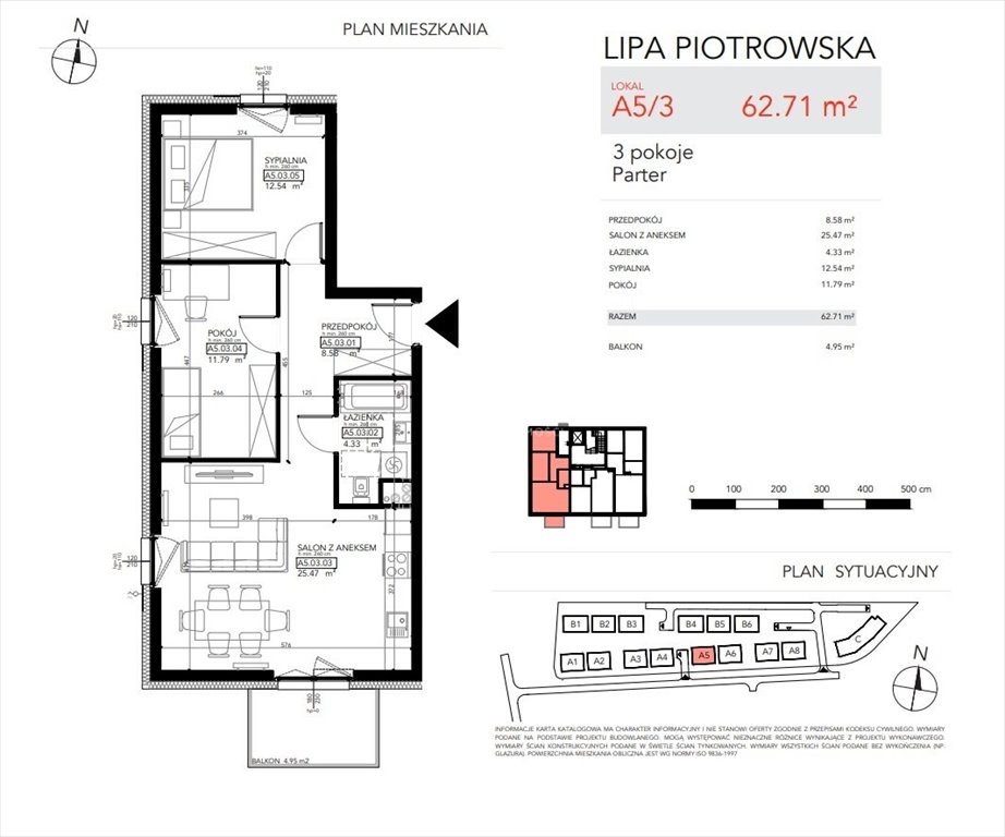 Mieszkanie trzypokojowe na sprzedaż Wrocław, Psie Pole, Lipa Piotrowska  63m2 Foto 2